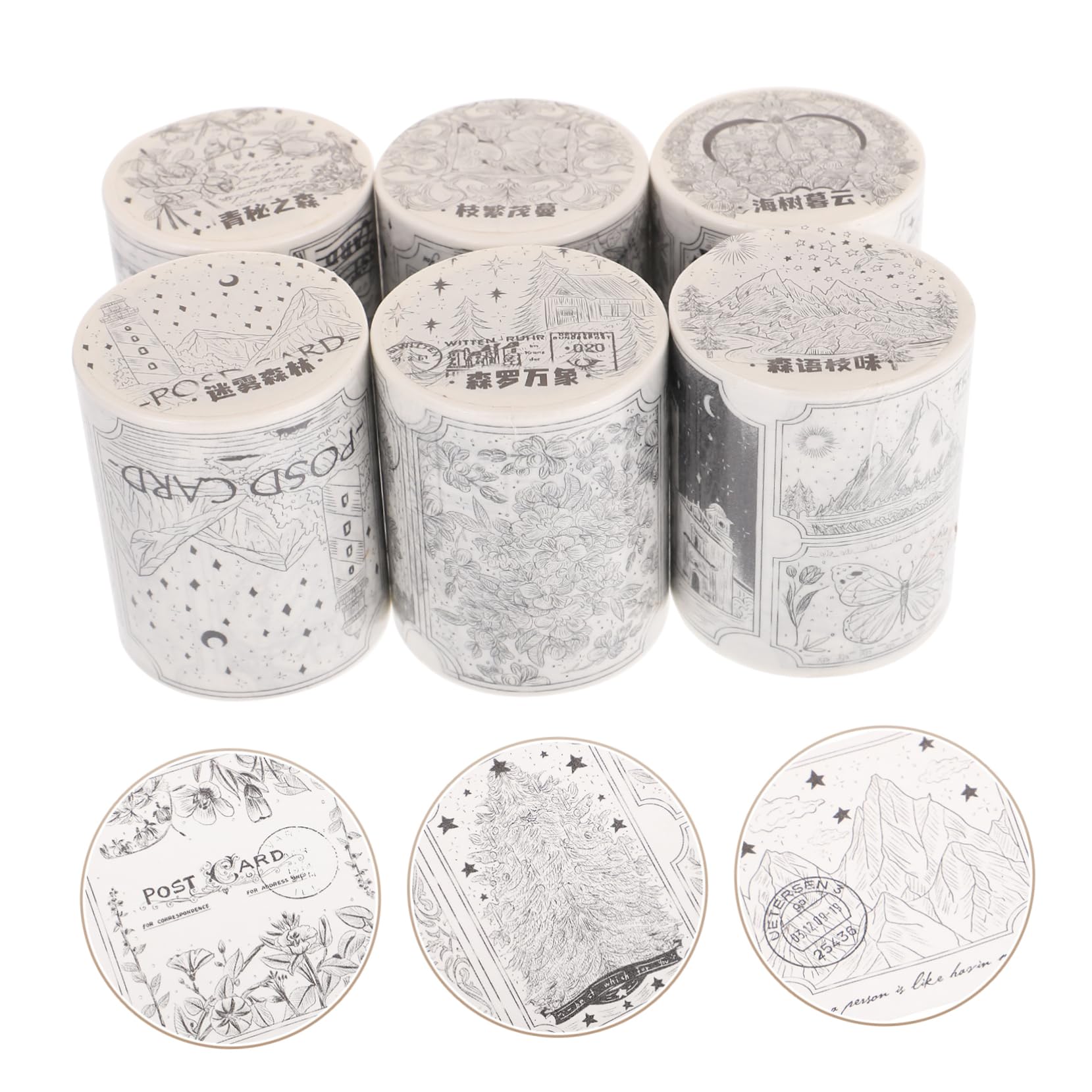 STOBOK 18rollen Washi Tape Dekoratives Klebeband Kreatives Abdeckband Aus Hochwertigem Washi Für Scrapbooking Planer Und Handwerksprojekte Stil Zufällige Muster