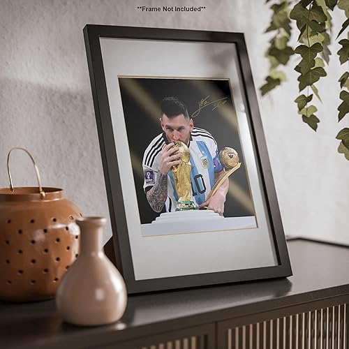 Miniatura 6 de Ikonic Fotohaus Lionel Messi Argentina Goat Firmado Foto Autógrafo Impresión Arte de Pared Decoración del Hogar