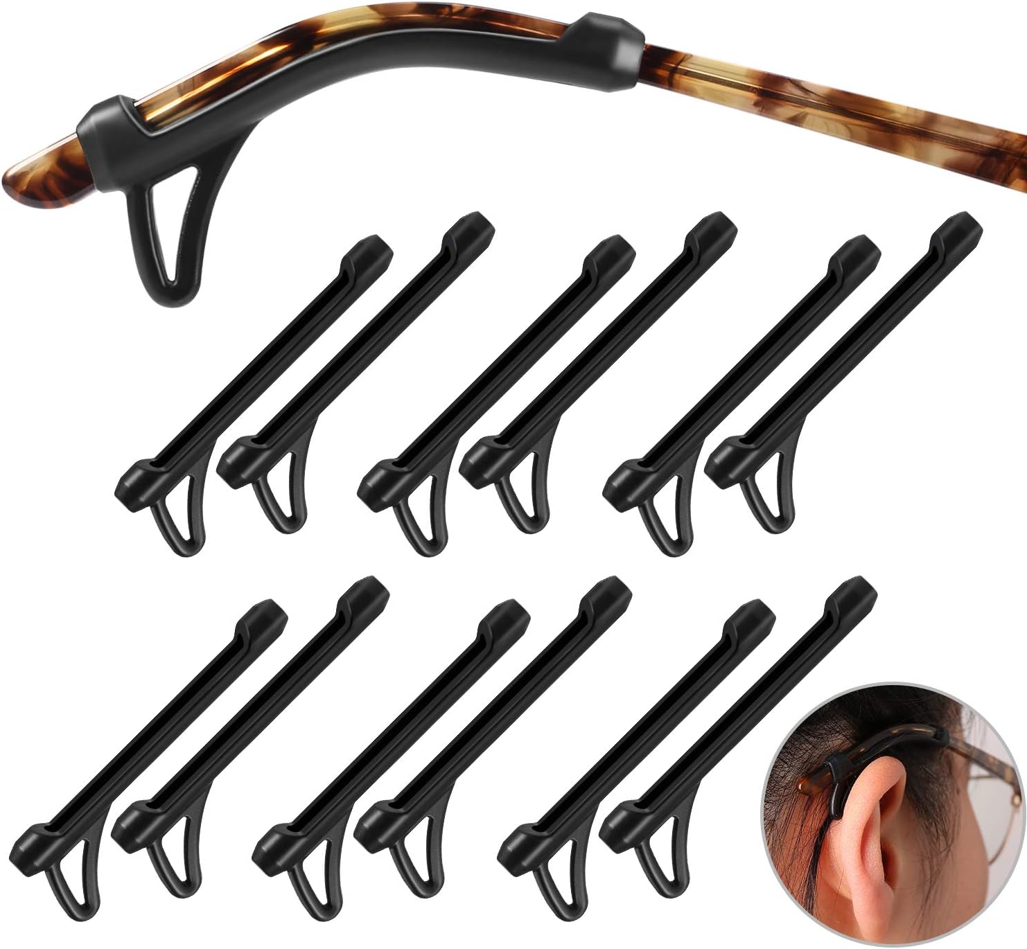 Eyeglasses Temple tips Sleeve with Hook