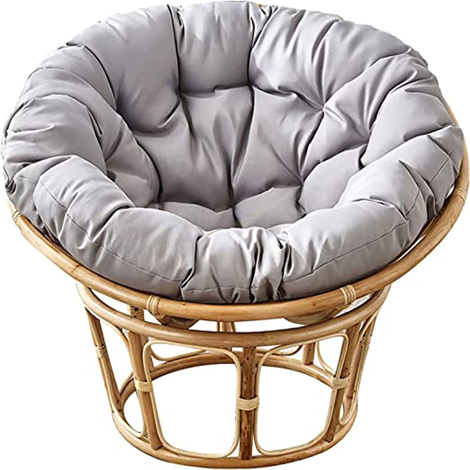 FUYAO Papasan Round Chair Cushions, Thick Comfortable Hammocks Swing Pads, Overstuffed Round Papasan Chair Cushion Only, Outdoor Swing Hanging Egg Seat Cushion