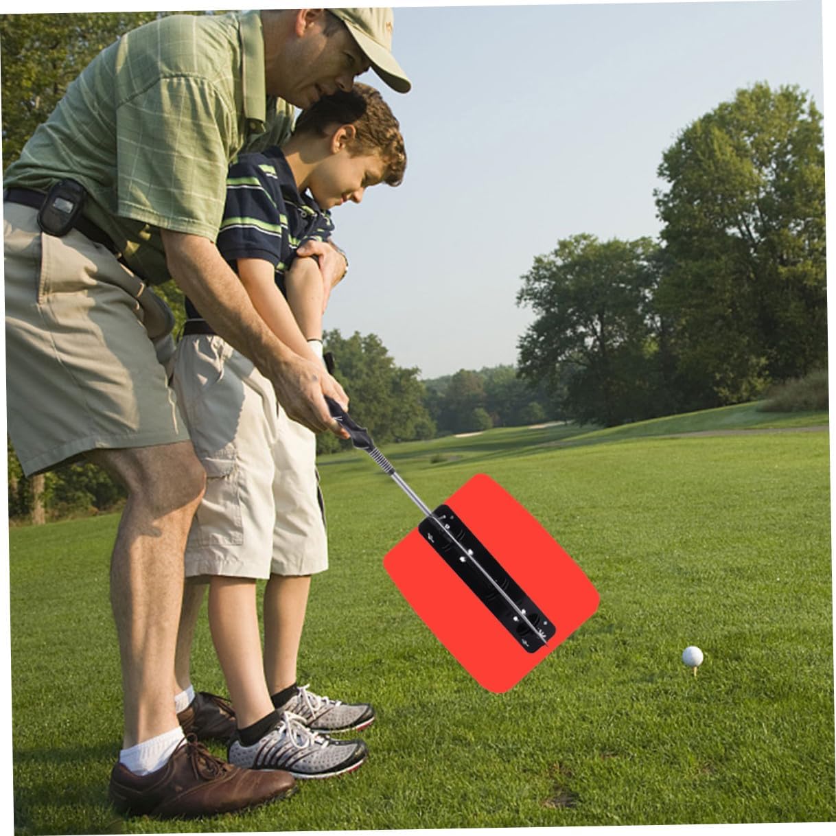 Veemoon Golf Swing Trainer Training Grip Pinwheel Tool for Swing Practice and Wrist Strengthening Resistance Training Aid for Golfers for Indoor and Outdoor Use Random Color