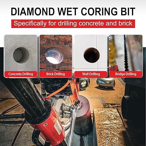 Miniatura 6 de SALI Brocas de núcleo de diamante húmedo 4"102mm de diámetro, broca de núcleo de hormigón de 15"380mm de profundidad de perforación, broca de núcleo