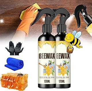Natural Micro-Molecularized Beeswax Spray, Beeswax Spray Cleaner, Molecularized Beeswax Spray, Beeswax Spray Cleaner, Beeswax Spray Furniture Polish And Cleaner (2 Pcs)
