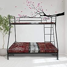 Mild Steel Powder Coated Single Over Double Bunk Bed for Bedroom Home -(70x78x61 Inch)