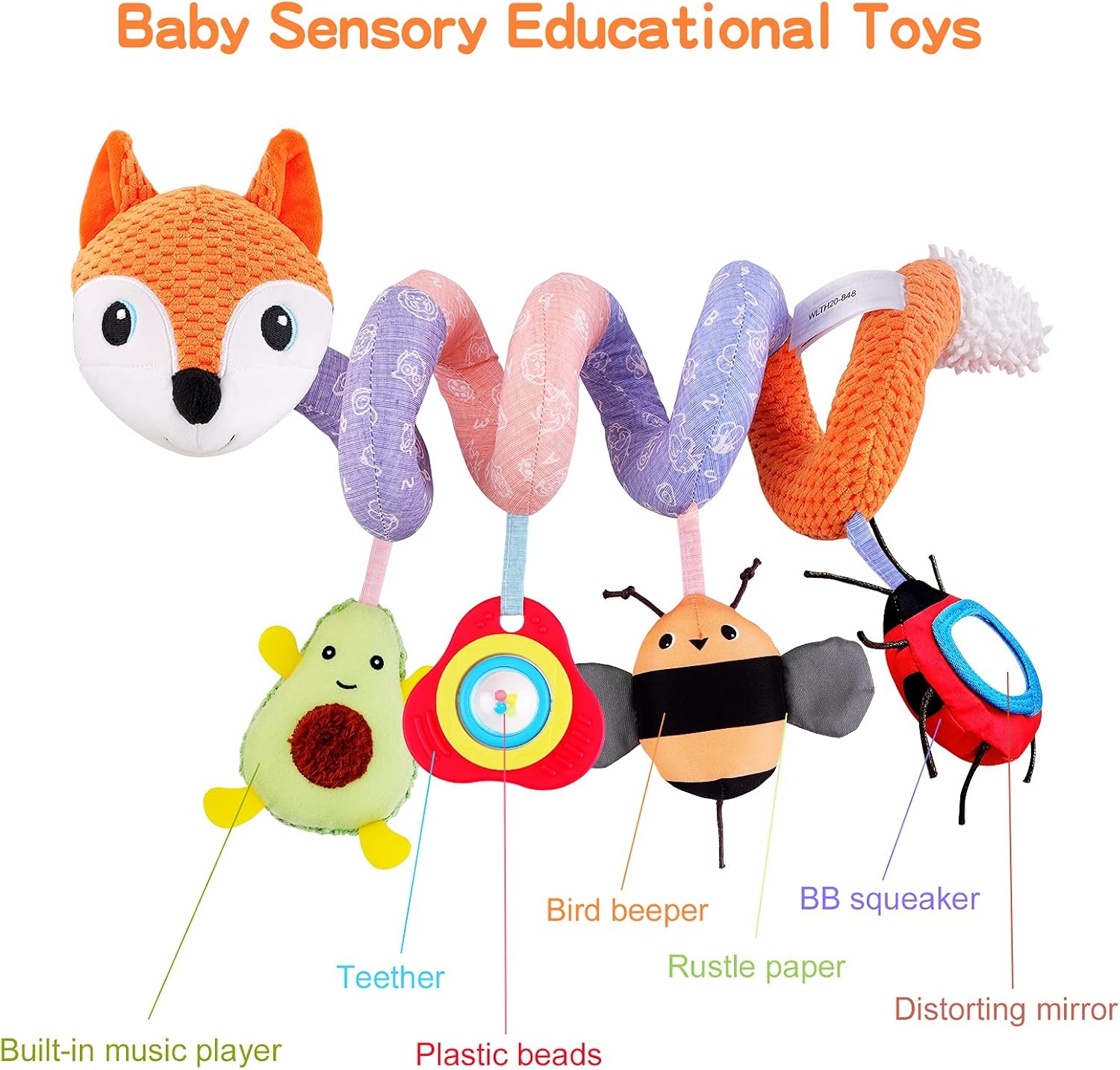 FPVERA Baby Car Seat Stroller Toys - Baby Spiral Toys Babies Car Seat Toy Infant Crib Hanging Toys Rattle Activity Toys for Stroller Newborn Stroller Toys for Kids Boys Girls 0-12 Months : Toys & Games