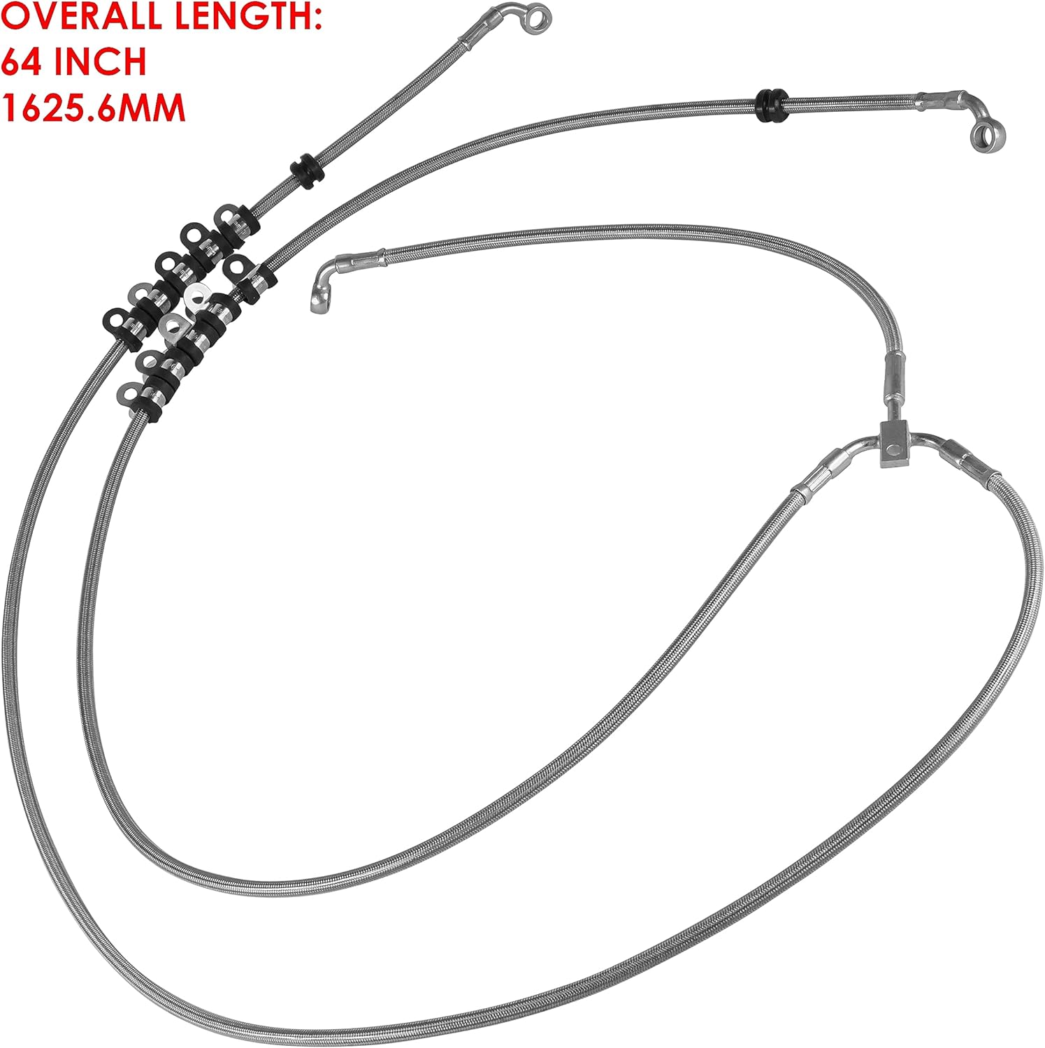 Caltric Front Flexible Brake Hose Compatible with Can-Am Maverick X3 4x4 XRC Turbo DPS 2018 705601495