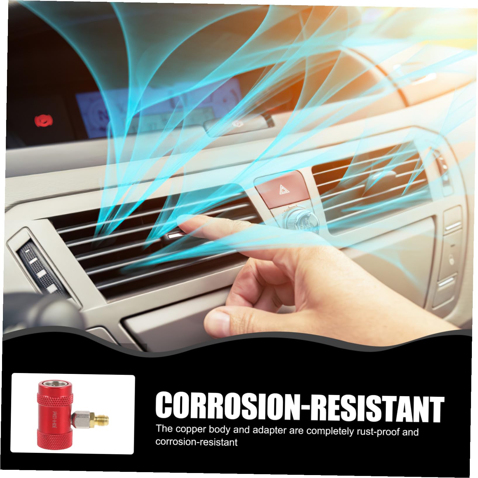 Yardwe 4 Stück Teiliges Auto klimaanlagen adapter Verstellbare Kupplungen aus Robuster Messinglegierung Langlebige Kfz anschlussstücke in Verschiedenen Farben Schützt vor