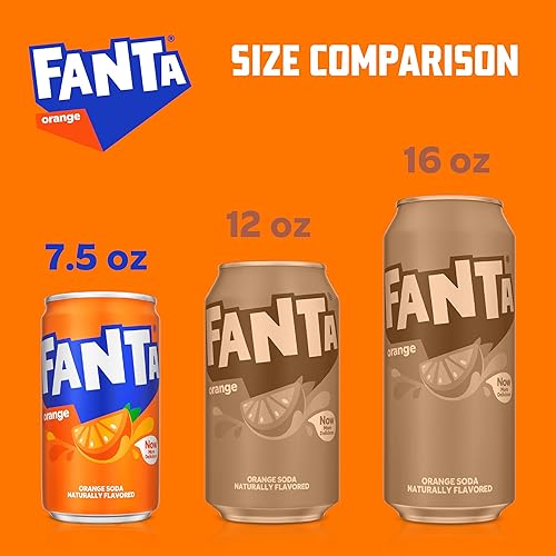 Miniatura 4 de Fanta Lata de soda de naranja, 7.5 onzas líquidas, paquete de 10