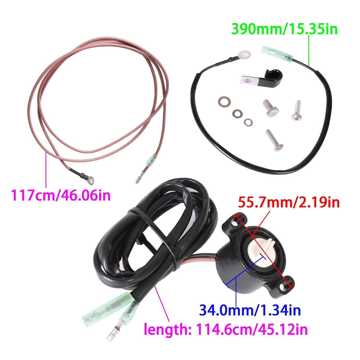 Boat Engine 8M0098264 821400A2 8M0074845 821400A05 Natural Analog Trim Sender/Senser Kit for Mercury Quicksilver 30HP 35HP 40HP 50HP 60HP EFI Sea Pro, Starboard Side