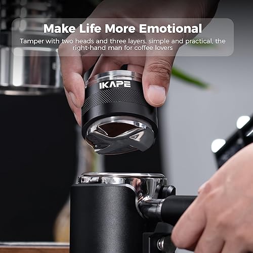 Miniatura 7 de IKAPE Productos de café, distribuidor de café de 2.087 in y manipulación manual, distribuidor de espresso de profundidad ajustable para todos los