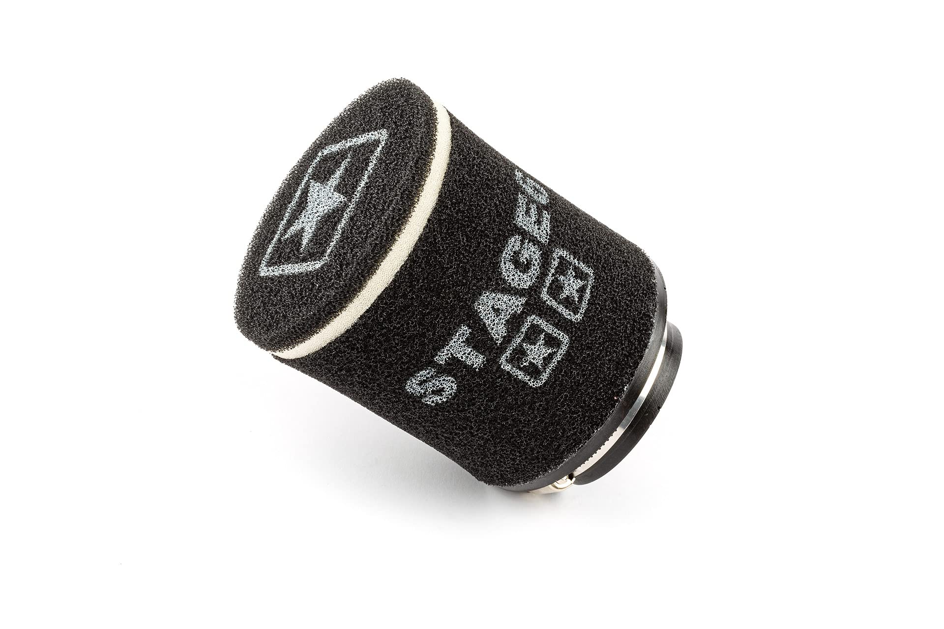 Filtro aria Stage6 a doppio strato, rotondo/dritto, 70 mm, nero | KLEIN, doppio strato, rotondo, schiuma poliuretanica, AirBox, OEM S6-35036/BK compatibile con Yamaha Aerox 50 Cat dal 2003