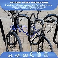 Vista 2 de DocksLocks Cable de seguridad en espiral resistente a la intemperie (de 5 a 25 pies de longitud) con extremos reforzados, protección antirrobo