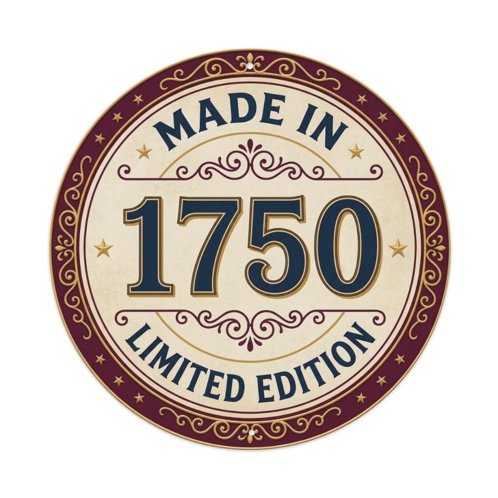 Okahys 8X8inch(20X20cm) Made In 1750 Limited Edition Metal Tin Sign