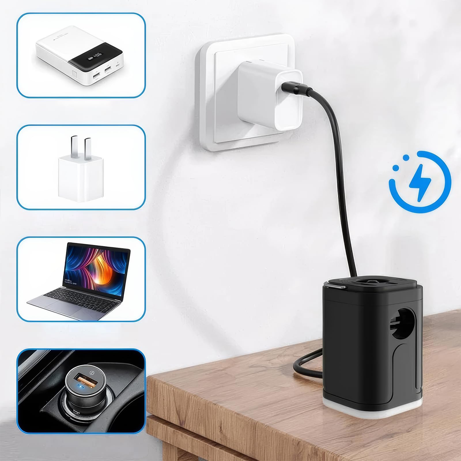 Pompa ad aria da campeggio, portatile, ultra-mini, con batteria da 1200 mAh, ricaricabile tramite USB, per gonfiare e sgonfiare per piscina, materasso, anello da nuoto, sacchetti sottovuoto