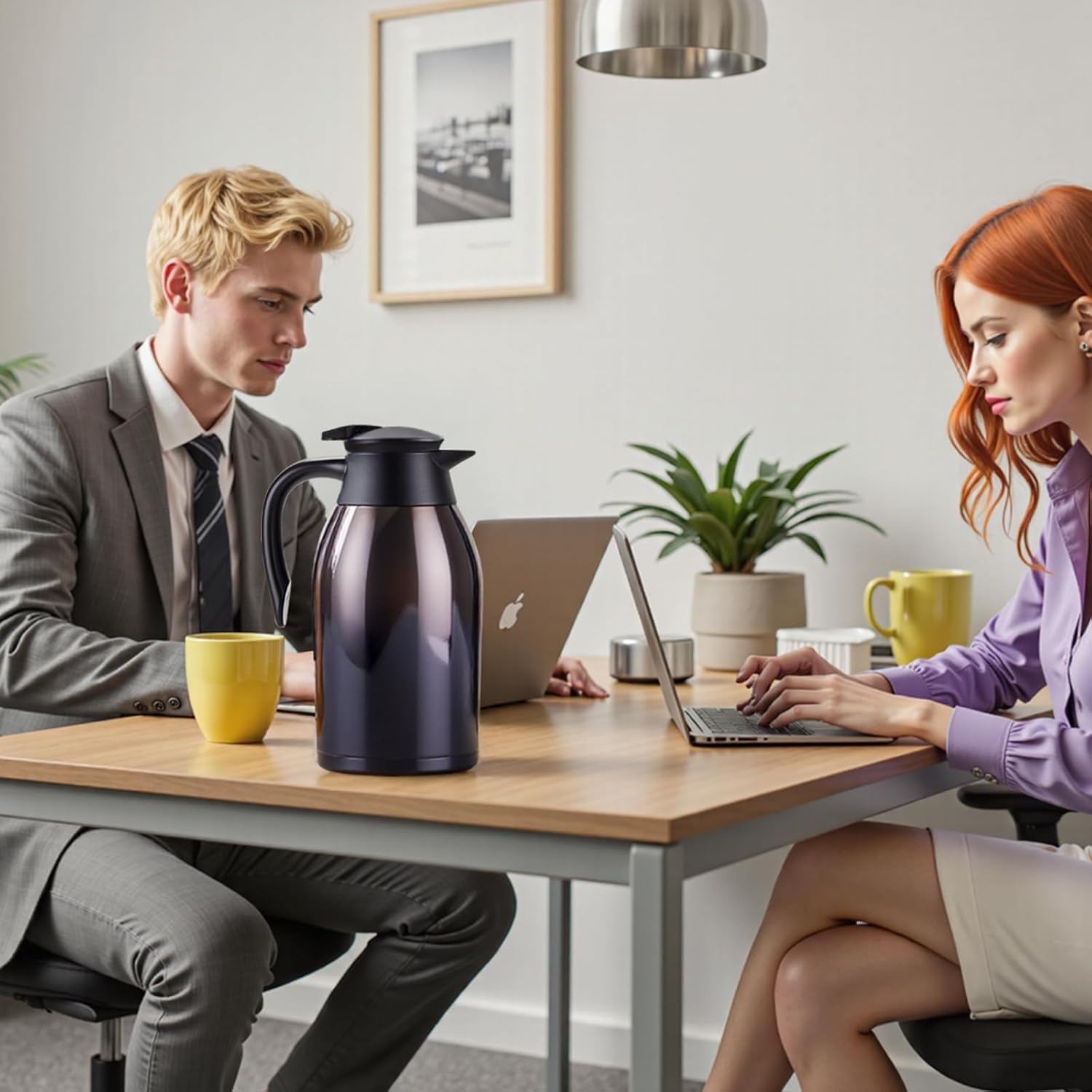 PARACITY 68oz Thermal Coffee Carafe Stainless Steel, Coffee Carafes for Keeping Hot, Double Walled Vacuum Insulated Coffee Urn for Coffee & Tea, Home & Office (Black) - Image 7