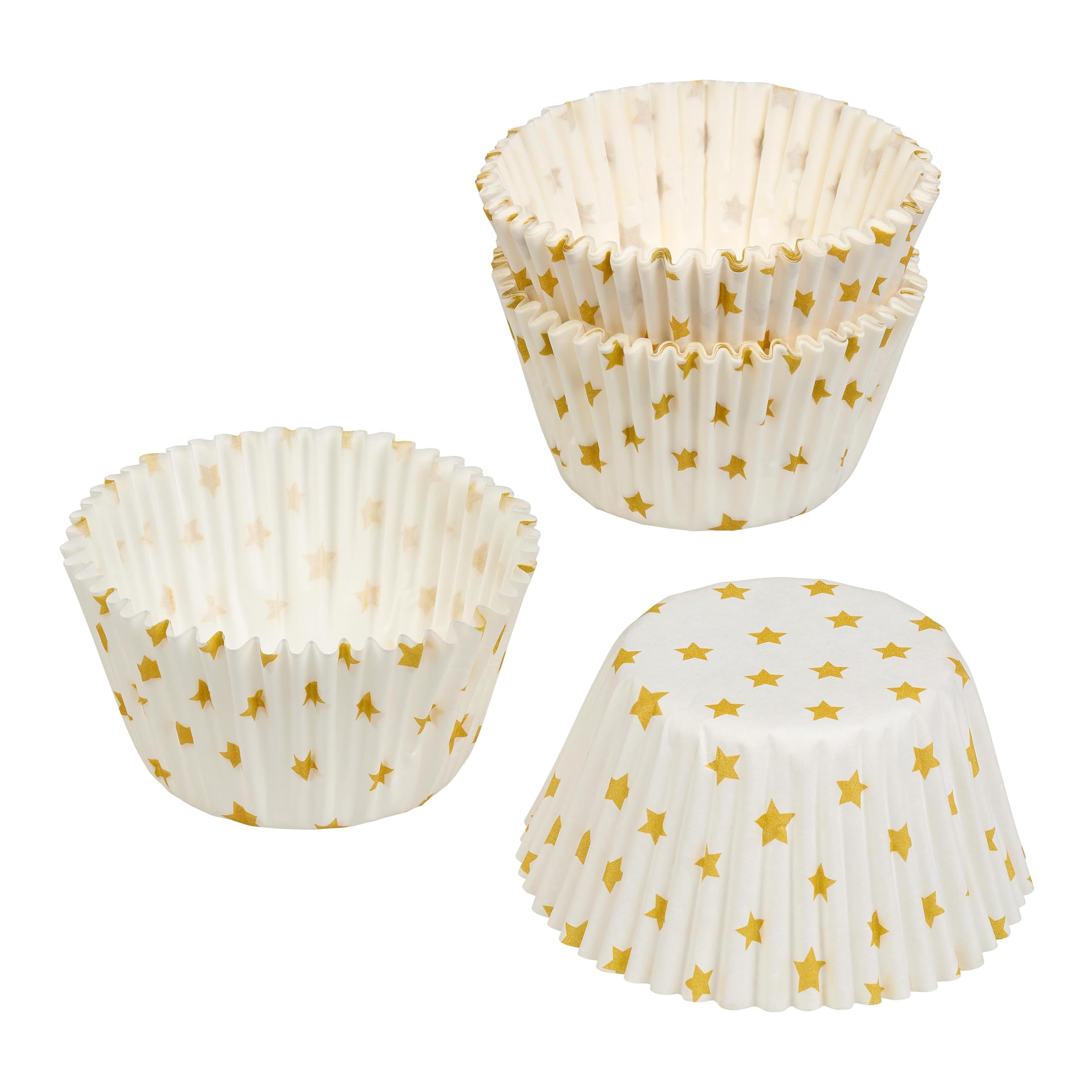 Tala Paper Cupcake Cases, Pack of 32 Eco-Friendly Baking Cases, Small Stars Design, Standard Size Cupcake Liners