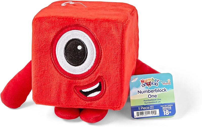 hand2mind Numberblock One Plush, Stuffed Toys