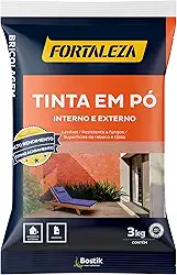 FORTALEZA Tinta em Pó – Pintura Econômica e Lavável para Paredes Rústicas – Substitui o Cal, Alta Cobertura e Ação Antimofo – Uso Interno e Externo – 3kg