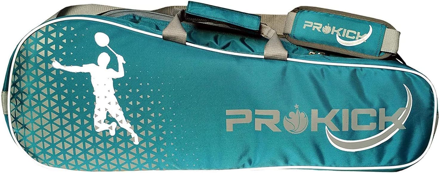 Prokick Badminton Kitbag with Double Zipper Compartments - Indigo Blue/Grey