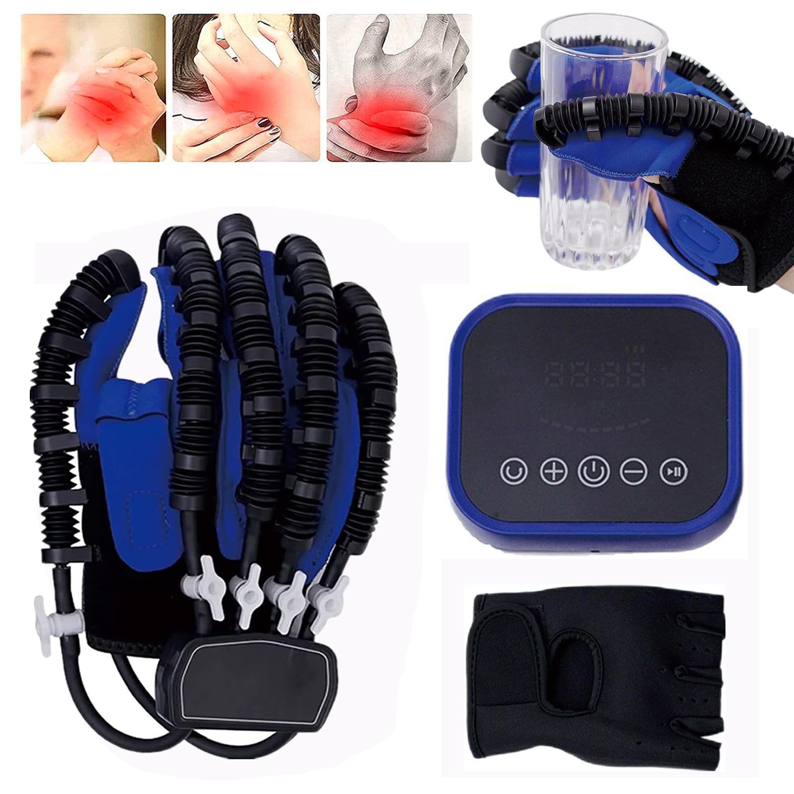 Función de dedos y manos Entrenador de rehabilitación Robots Guantes de rehabilitación Equipo para demencia Artritis Accidente cerebrovascular Paciente con hemiplejía
