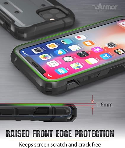 Miniatura 7 de VENA vArmor PRO - Funda de protección de cuerpo completo compatible con Apple iPhone 11 Pro (5.8 pulgadas 2019), funda resistente (grado militar)