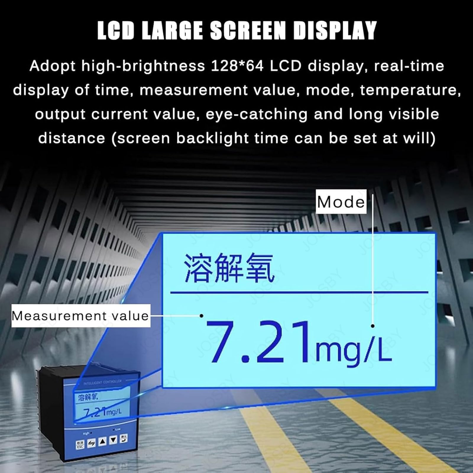 Tester di qualità dell'acqua di mare, misuratore di ossigeno disciolto con controller, gamma 0 ~ 20 mg/L, compensazione automatica della temperatura, display LCD, per la casa