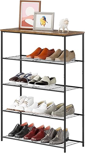 Gadroad Armario para zapatos, organizador de zapatos con 2 cajones abatibles, almacenamiento estrecho de zapatos con estante y cubo superior,