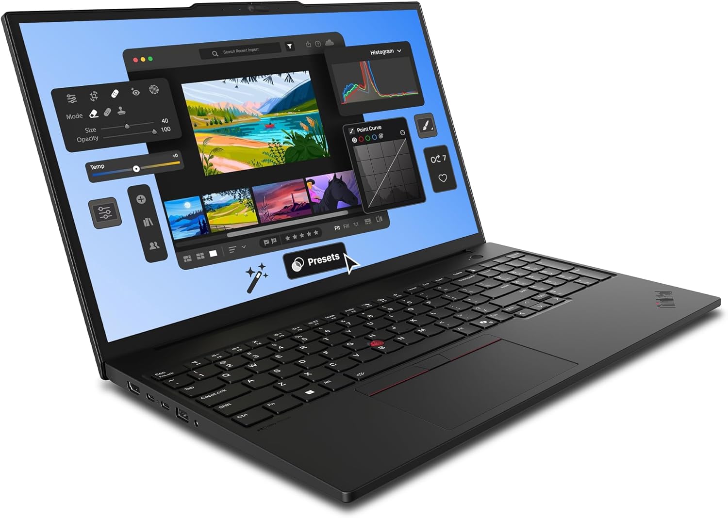 Lenovo ThinkPad P16s Gen 4 Mobile Workstation, Intel Ultra 7-255H, 64 GB DDR5 RAM, 2 TB PCIe SSD, 16" WQUXGA (3840x2400) OLED Touchscreen, Nvidia G-Force RTX PRO 500, Backlit Keyboard, W11 Pro, Black