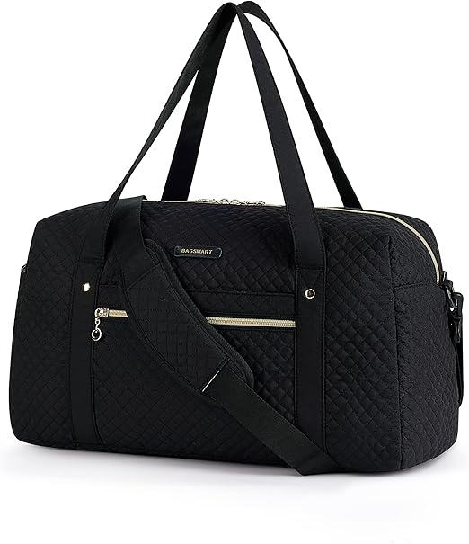 BAGSMART Travel Duffle Bag 31L Quilted Weekender Overnight