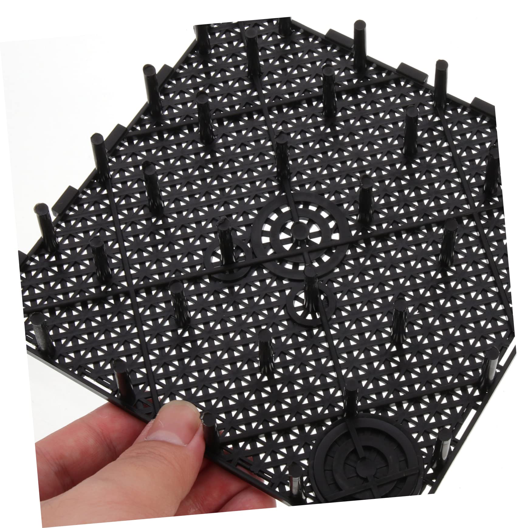 PVC Filterplatte für Aquariumboden 10 Stück Schwarz mit Zähigkeit und Nut Feder Verbindung zur Zucht von Meeresfischen und Fischbecken