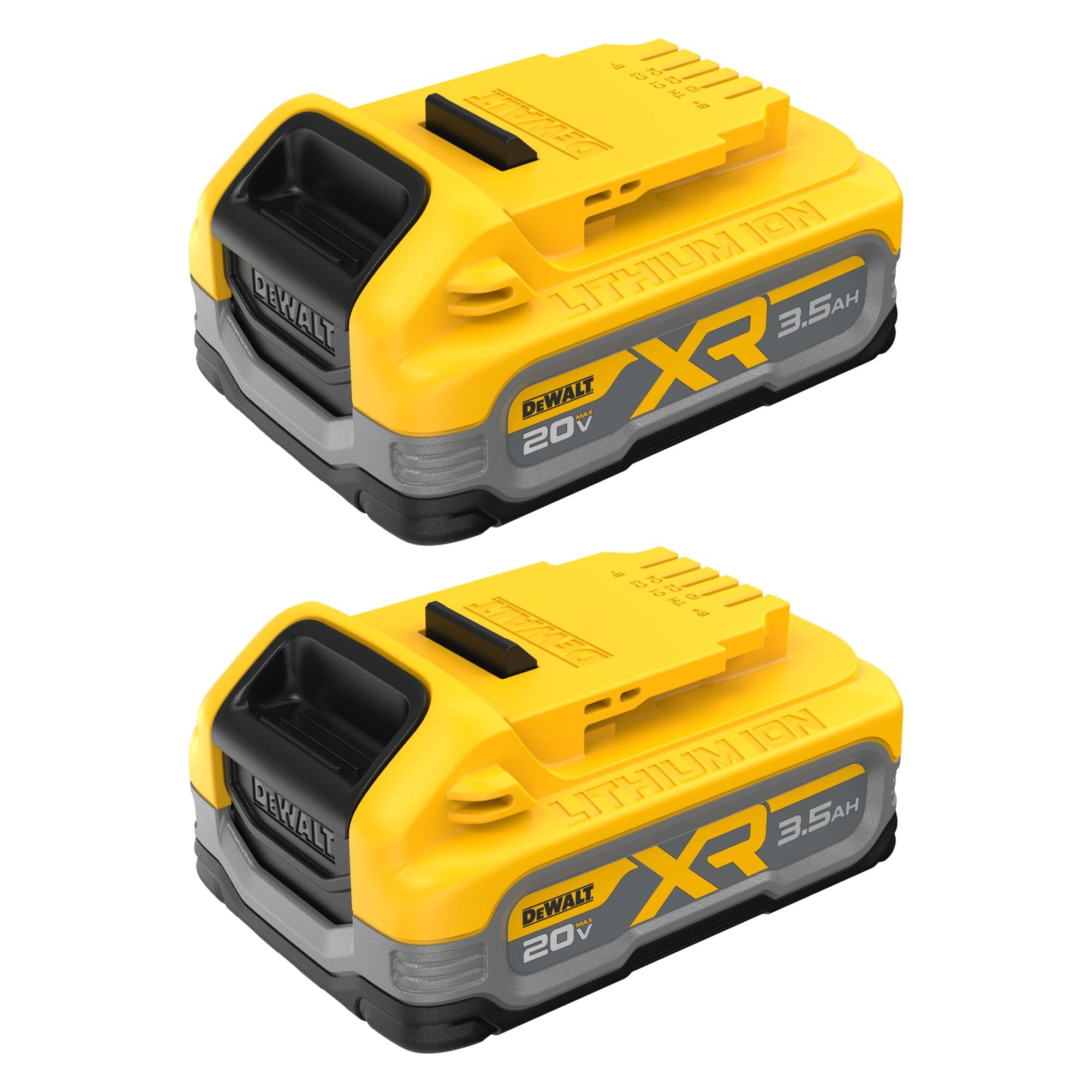 DEWALT Kit de batería Powerstack de 20 V MAX XR de 3,5 Ah, paquete de 2 (DCBP320-2)
