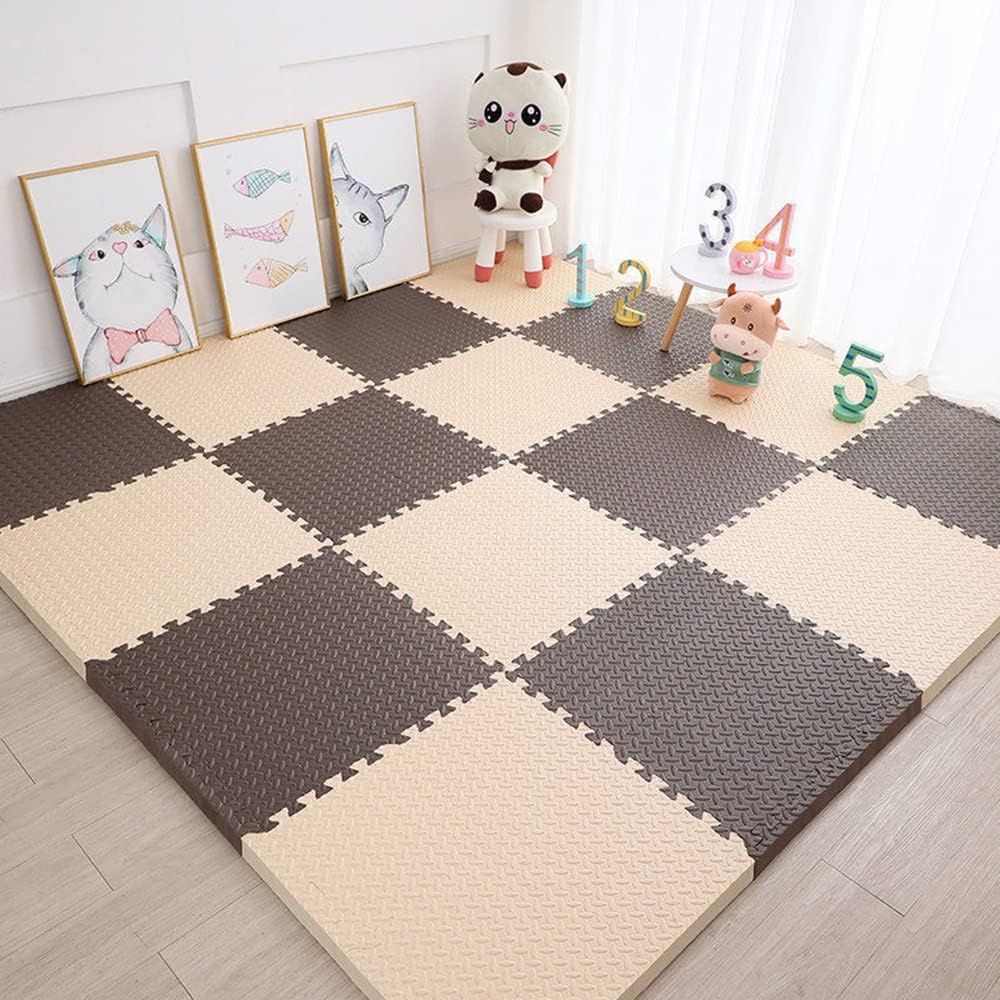 Foam Play Mat Soft Foam Mats For Kids 18PCS 30x30x1,2cm Waterproof Baby Play Mat Multi Colour Puzzle Play Mats Interlocking Floor Tiles Non-slip Play Mats For Floor Thick Exercise Mats