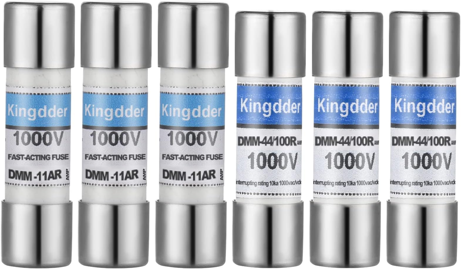 Kingdder 6 Pcs DMM-11A (DMM11) and DMM-44/100 (DMM 44 100) Fast Acting Digital Multimeter Replacement Fuse Compatible with Fluke Multimeters