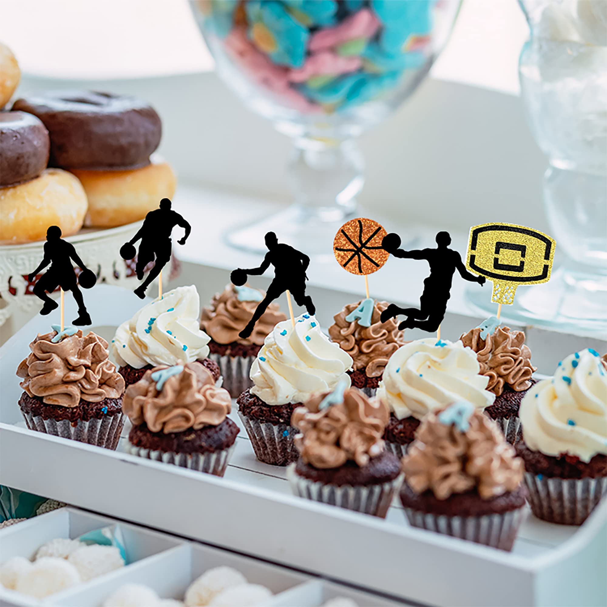 24 Stück Basketball-Cupcake-Topper – Coole Deko Für Sport-Geburtstagspartys