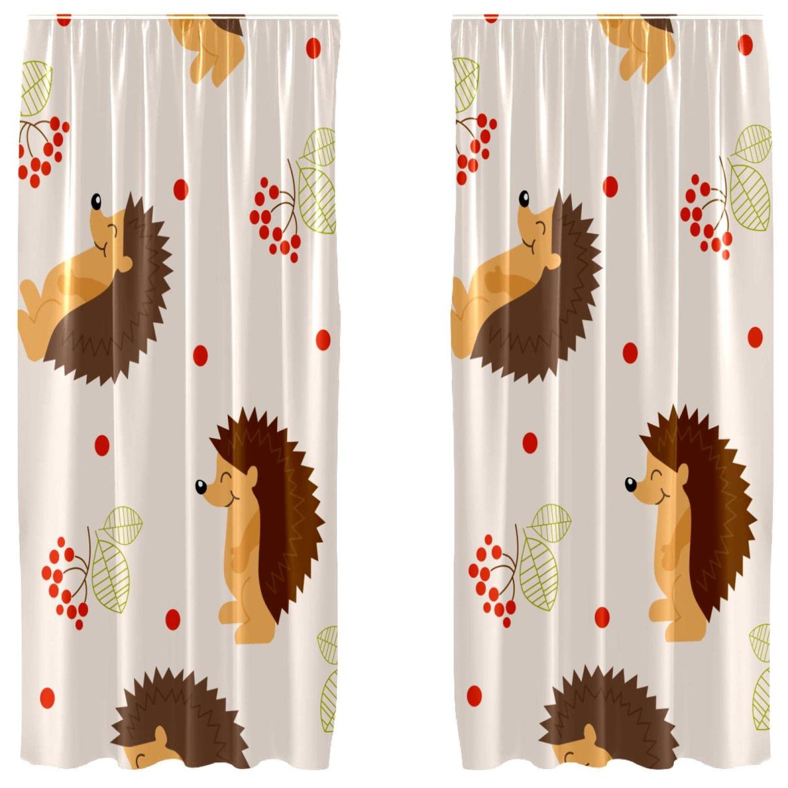 Cortinas opacas infantiles de erizos ideales para el dormitorio de bebés