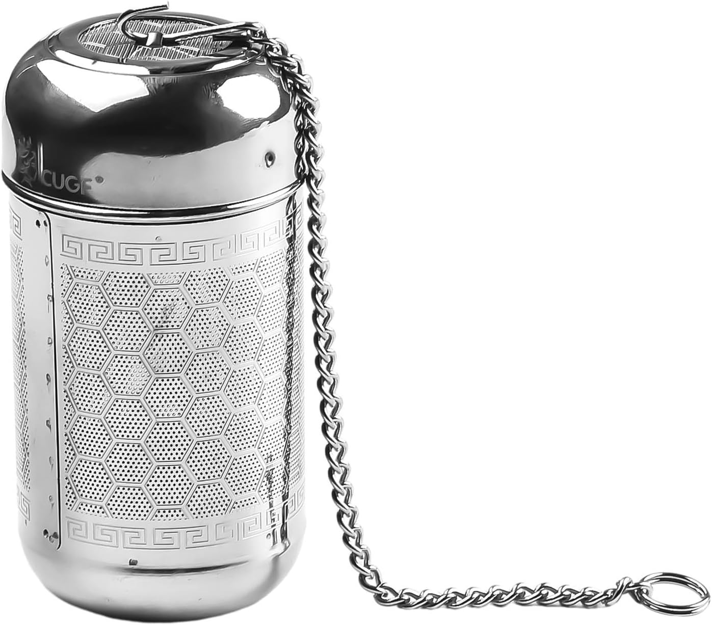 Fine Mesh Stainless Steel Tea Infuser with Extended Chain and Slim Lid Design, Perfect for Brewing Loose Leaf Tea, Spices, and Seasoning Mixtures (S)