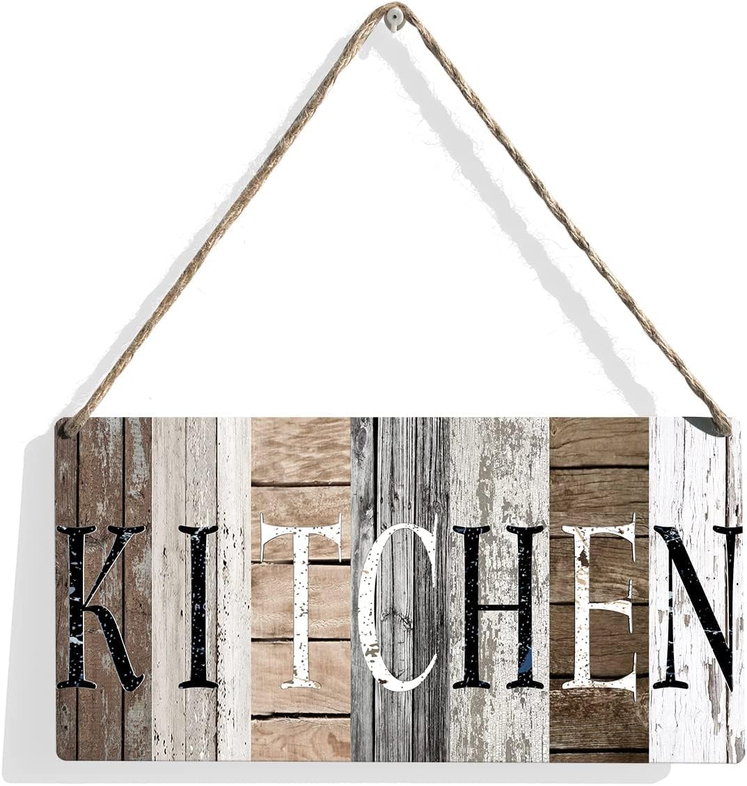 Kitchen Theme Wood Sign Kitchen Wooden Signs Rustic Hanging Plaque Home Wall Art Sign Wall Decor for Home