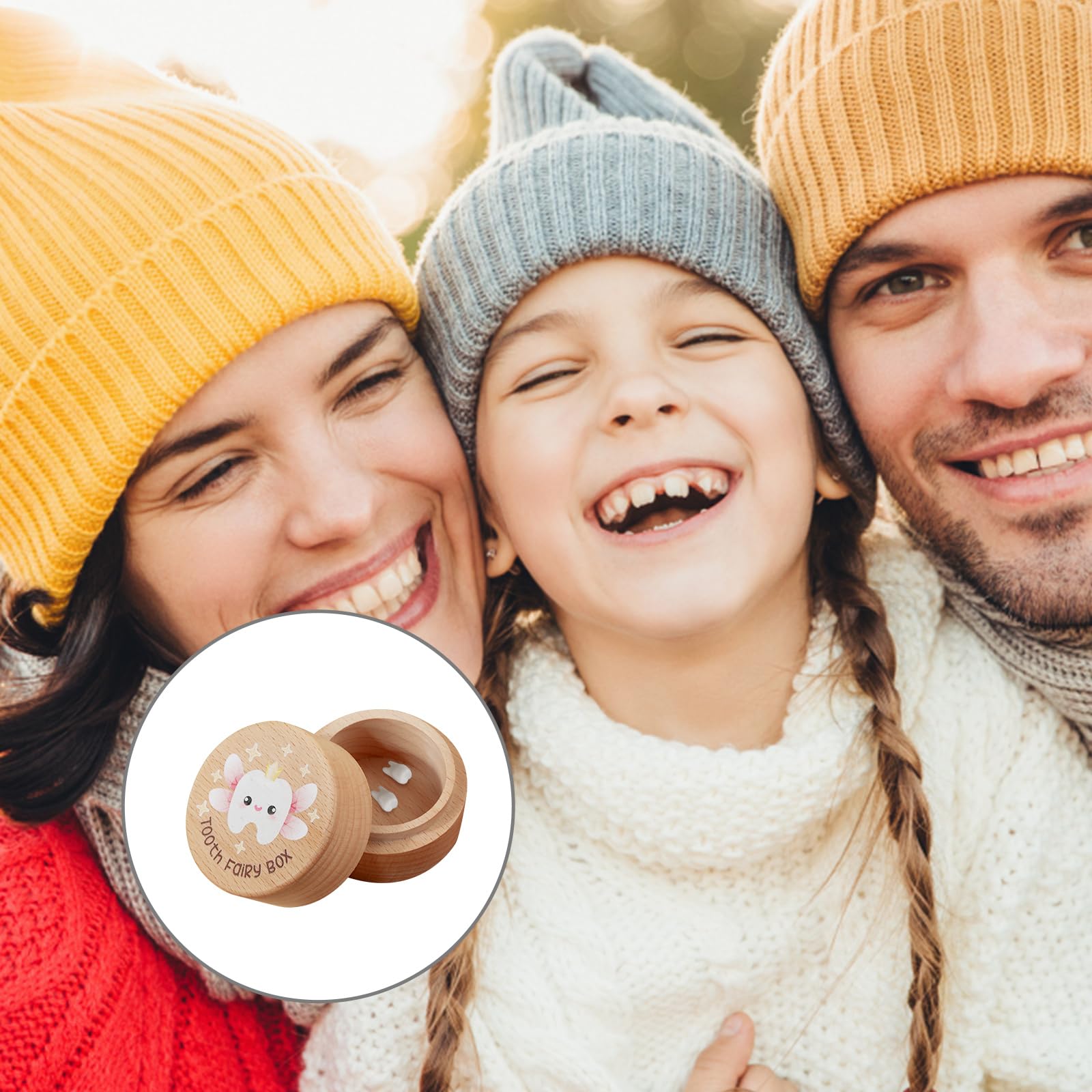 Porte-dents pour enfants – Boîte à souvenirs en bois mignonne pour les dents perdues pour enfants, économiseur de dents pour cheveux, récipient pour premières dents, rangement des dents caduques pour Porte-dents pour enfants – Boîte à souvenirs en bois mignonne pour les dents perdues pour enfants, économiseur de dents pour cheveux, récipient pour premières dents, rangement des dents caduques pour