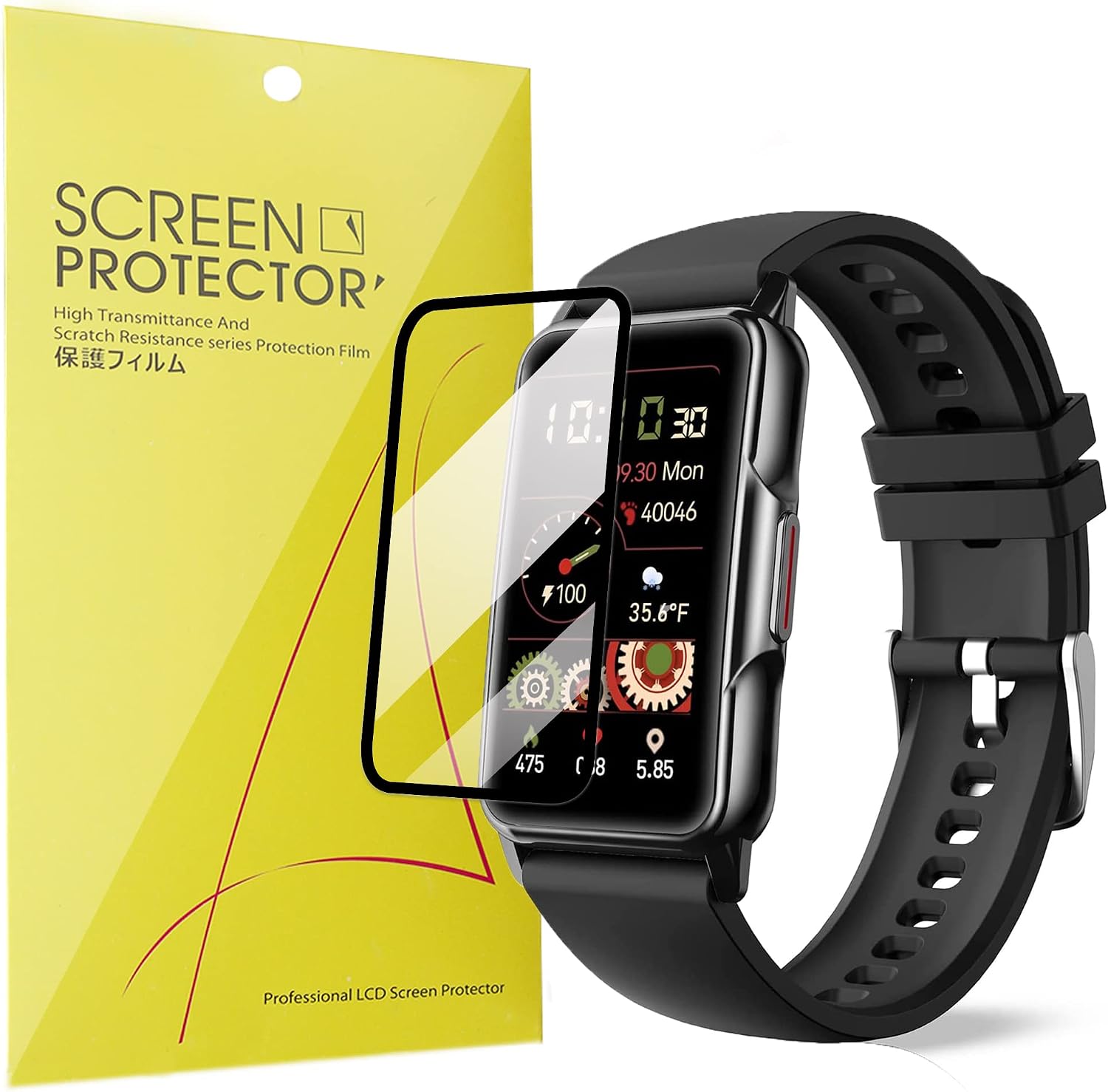 Lamshaw Compatible for Mindrose Smart Watch Screen Protector, [3 Pack] 3D Full Coverage PET Soft Screen Protector Film Compatible for Mindrose H80 1.47 inch Smart Watch Fitness Tracker (3 PACK)
