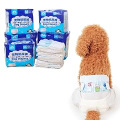 5 PCS Female Dog Diapers Disposable Dog Diapers with Adjustable Hook Loop Super Absorbent Pet Diaper for Girl