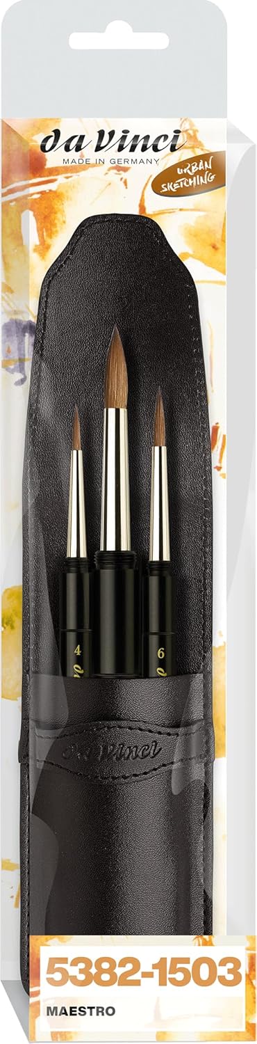 da Vinci Brushes 5382-1503 Watercolor Brushes, 4/6/10