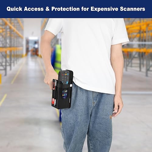 Miniatura 2 de Funda para escáner de código de barras, bolsa universal para escáner para computadoras móviles con agarre de arma, escáneres de código de barras de