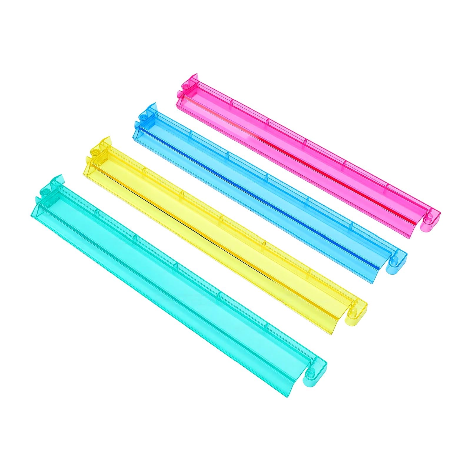 4 Pièces Support de Tuiles de Mahjong de 18 Pouces avec Poussoir pour