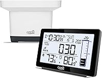 Vista 12 de JMBay - Pluviómetro con termómetro para exteriores, medidores de lluvia de fuente grande para patio y césped, medidor de agua de lluvia con tubo