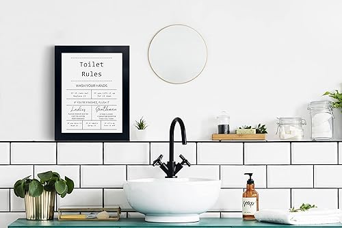 Vista 50 de YongArt Decoración de baño enmarcada en negro, divertido arte de pared de vaca de las tierras altas en bañera, 8 x 10 pulgadas Arte de pared de vaca