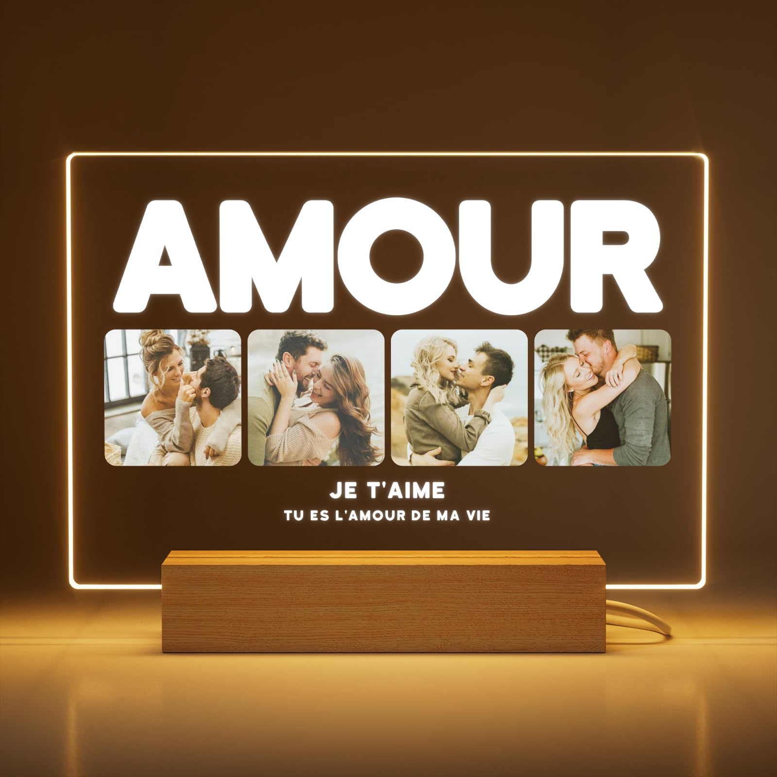 Greatminer Cadeau Personnalisé Amour avec Photo et Dédicace - Cadre ...