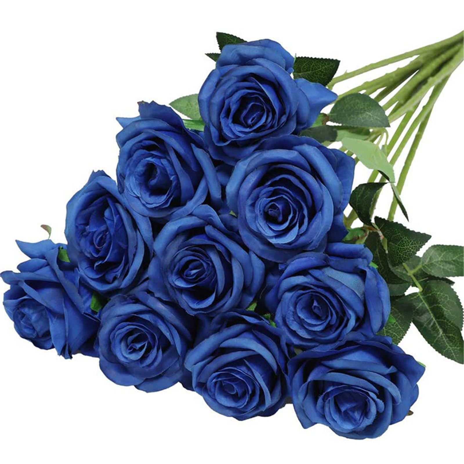 JSGHGDF Realistic Rose Flower 10Pieces Wedding Bouquet Silk Rose Home Flower Arrangement Ceremony Centerpiece Decors Realistic Silk for Wedding Decors