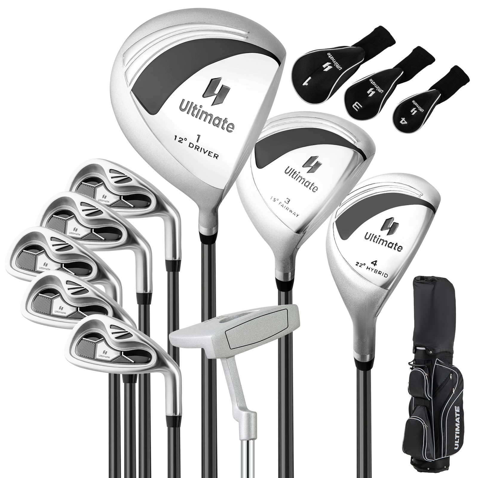 Tangkula 9/10 Pieces Women's Complete Golf Clubs Set Right Hand, Includes 460cc Alloy #1 Driver & #3 Fairway Wood & #4 Hybrid & #6/#7/#8/#9/#P Irons, Putter, Golf Club Set