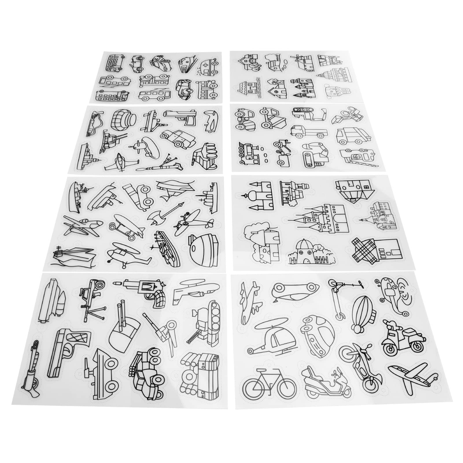 Tbest 8Pcs Heat Shrink Sheets for DIY Crafts Shrinky Art with Boys Girls Patterns Translucent Shrink Plastic Kit for Keychains Jewelry Toys Decorations (Boy 0366-13)