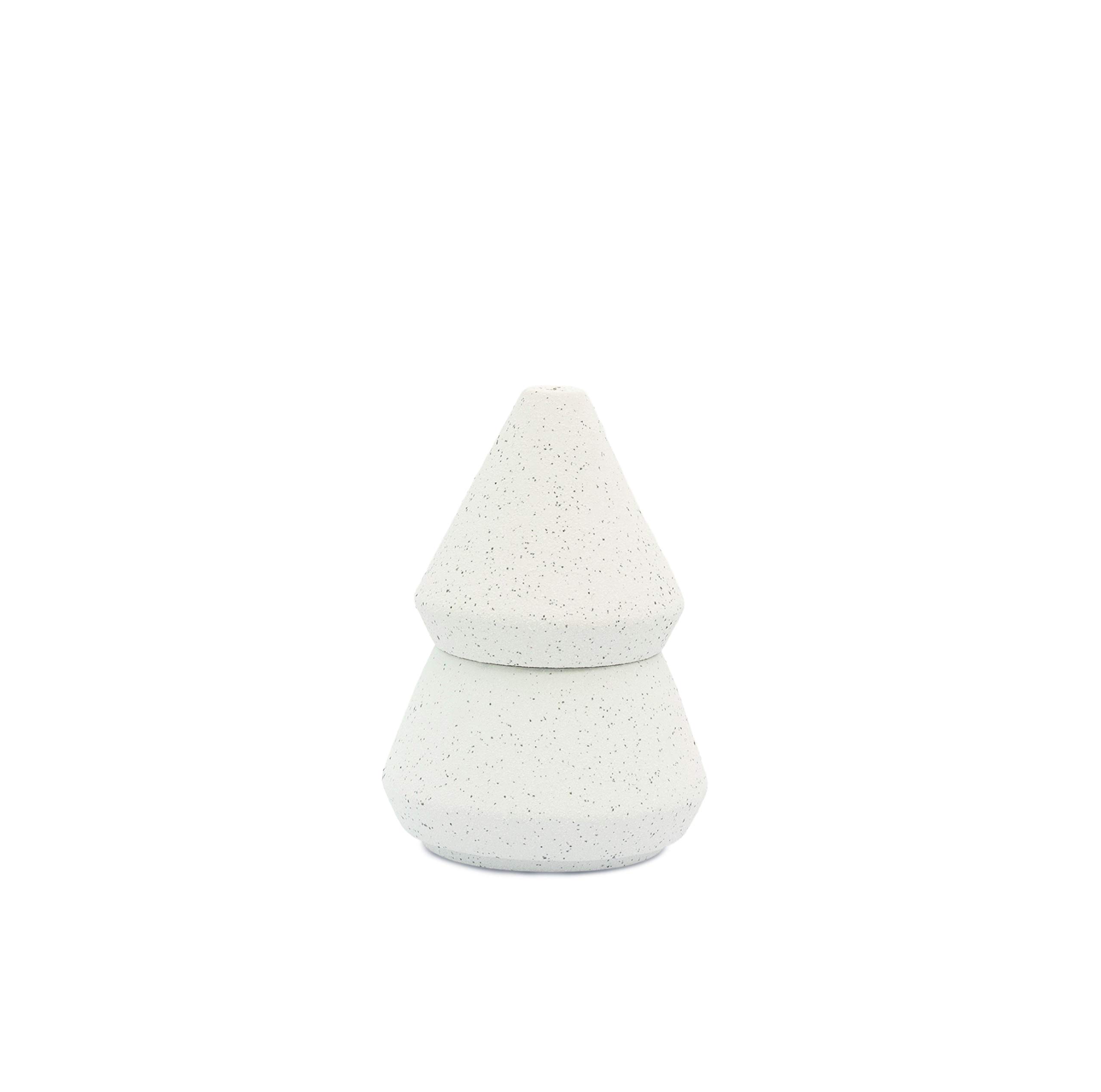 Paddywax Cypress & Fir Holiday Artisan Hand-Poured Tree-Shaped Scented Candle Set, 5.5-Ounce, White